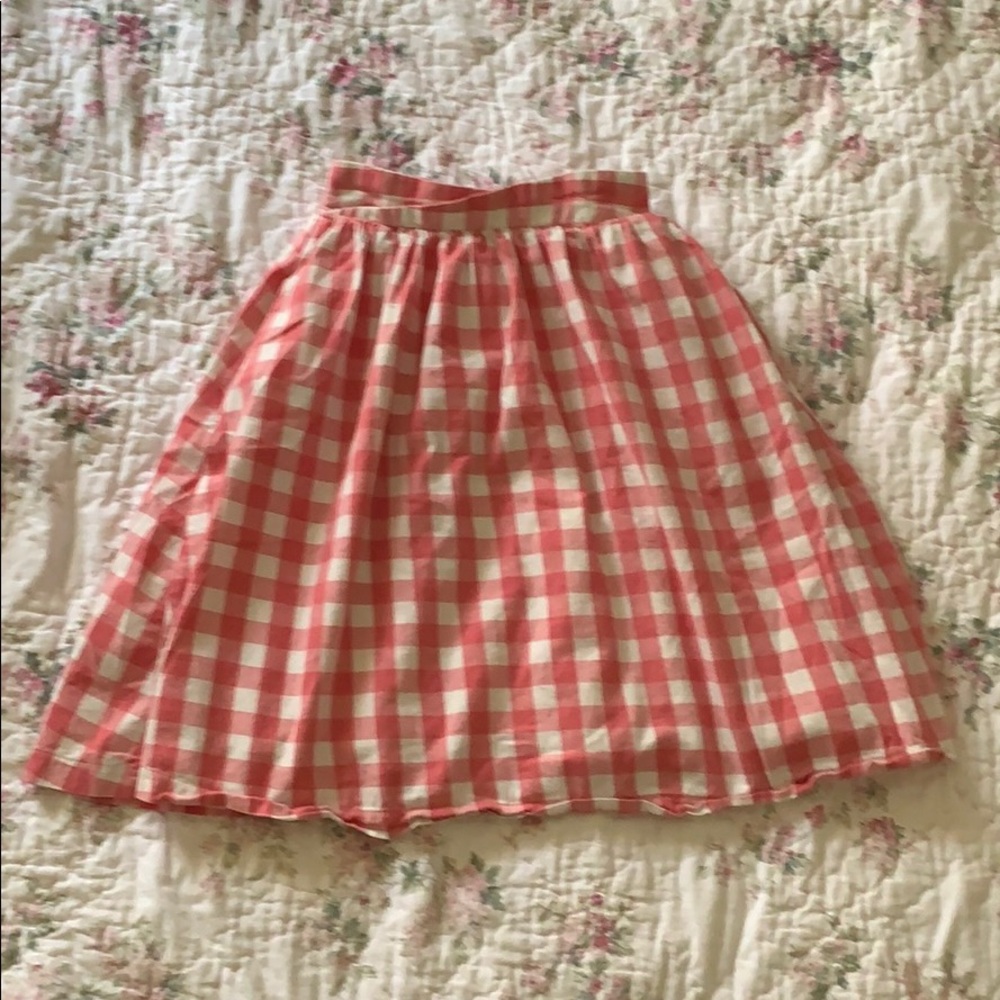 Pink Gingham ModCloth Skirt